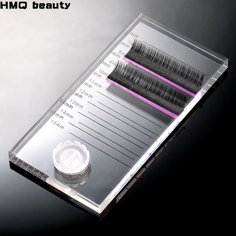 Eyelash Extension Maps - Acrylic Lash Tile with Glue Cup,