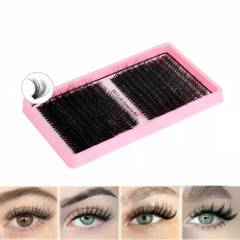 Eyelash Extension Kits - 176/300/320/400Pcs Lash Clusters Kit D Curl