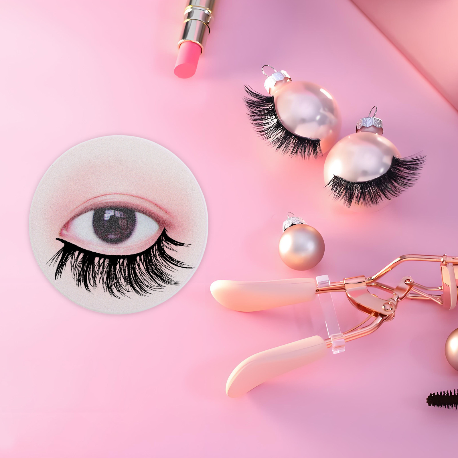 Lashes Eyelash Extension - 3Pcs Training Head Eyelash Extension Practice