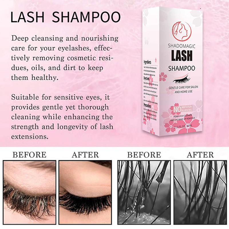 【A】60ML Fast Cleaning Lash Sha - مراجعة Eyelash Extension Foam Cleanser وسعره