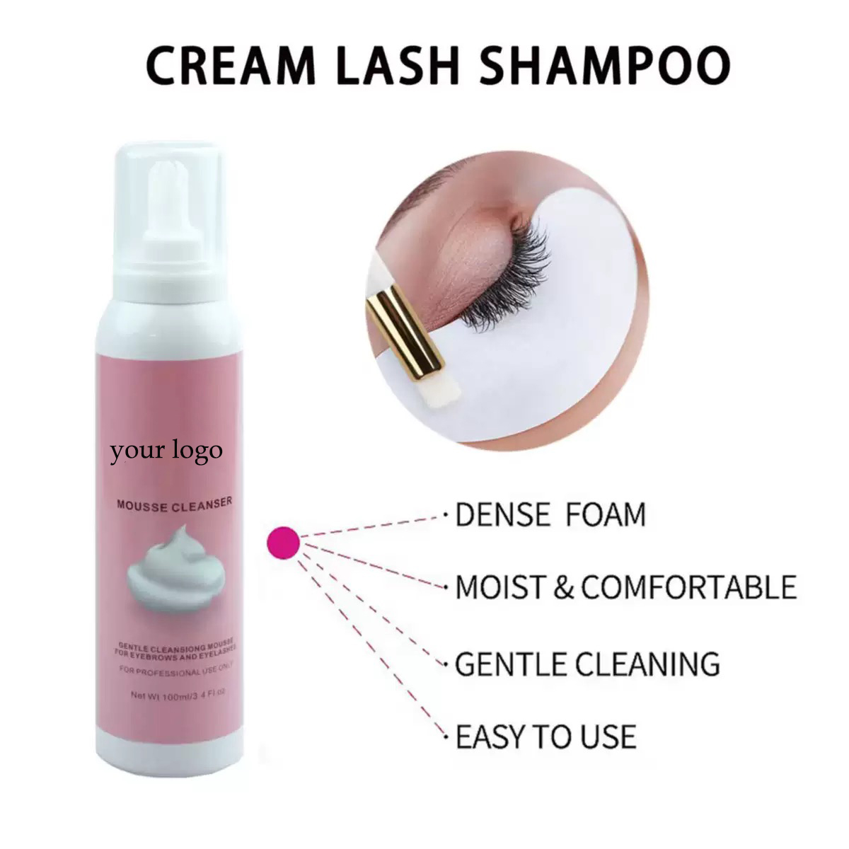 Customized  Whipped Lash Shamp - مراجعة Eyelash Extension Foam Cleanser وسعره