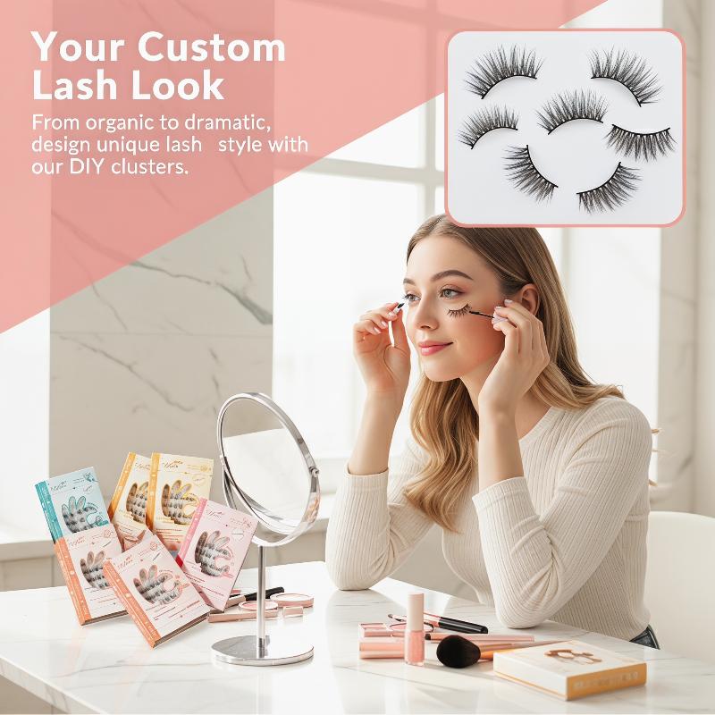 7 Rows Self-Adhesive Eyelashes - مراجعة Eyelash Extension With Glue وسعره
