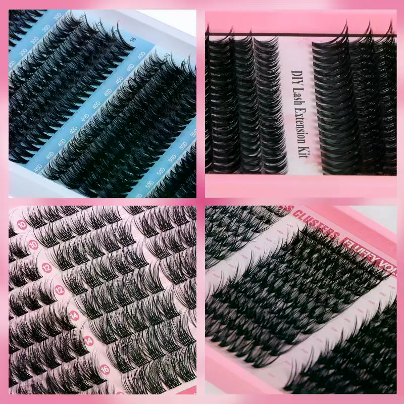 176/300/320/400Pcs Lash Cluste - مراجعة Eyelash Extension Kits وسعره