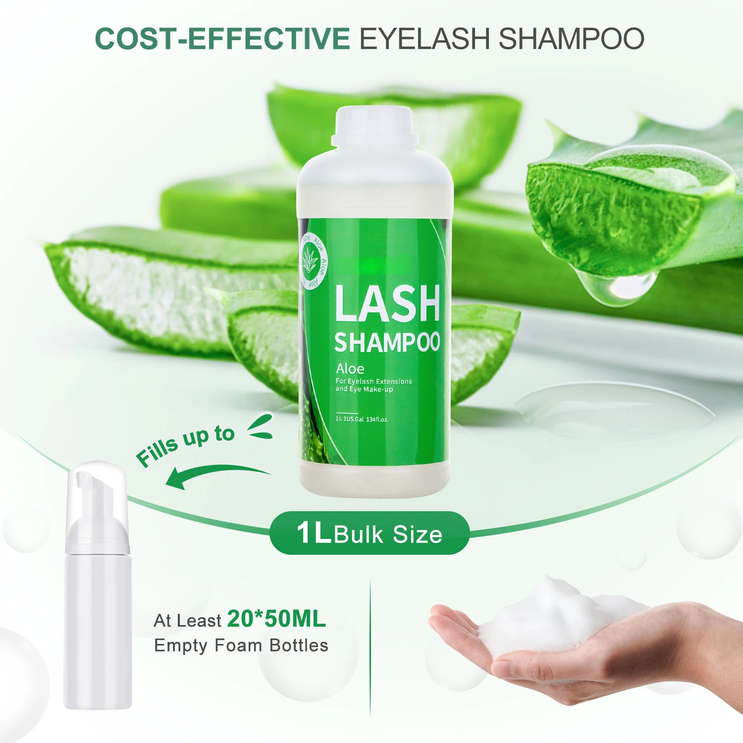 1L Eyelash Cleanser Foam Lash  - مراجعة Eyelash Extension Foam Cleanser وسعره
