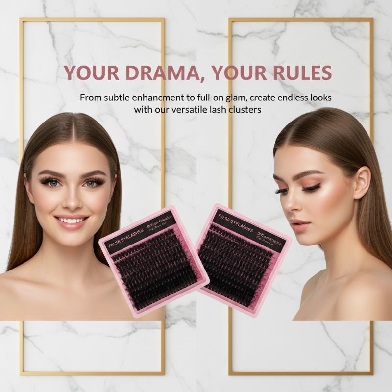 10Row 140 Clusters Fluffy Thic - مراجعة Lashes Eyelash Extension وسعره