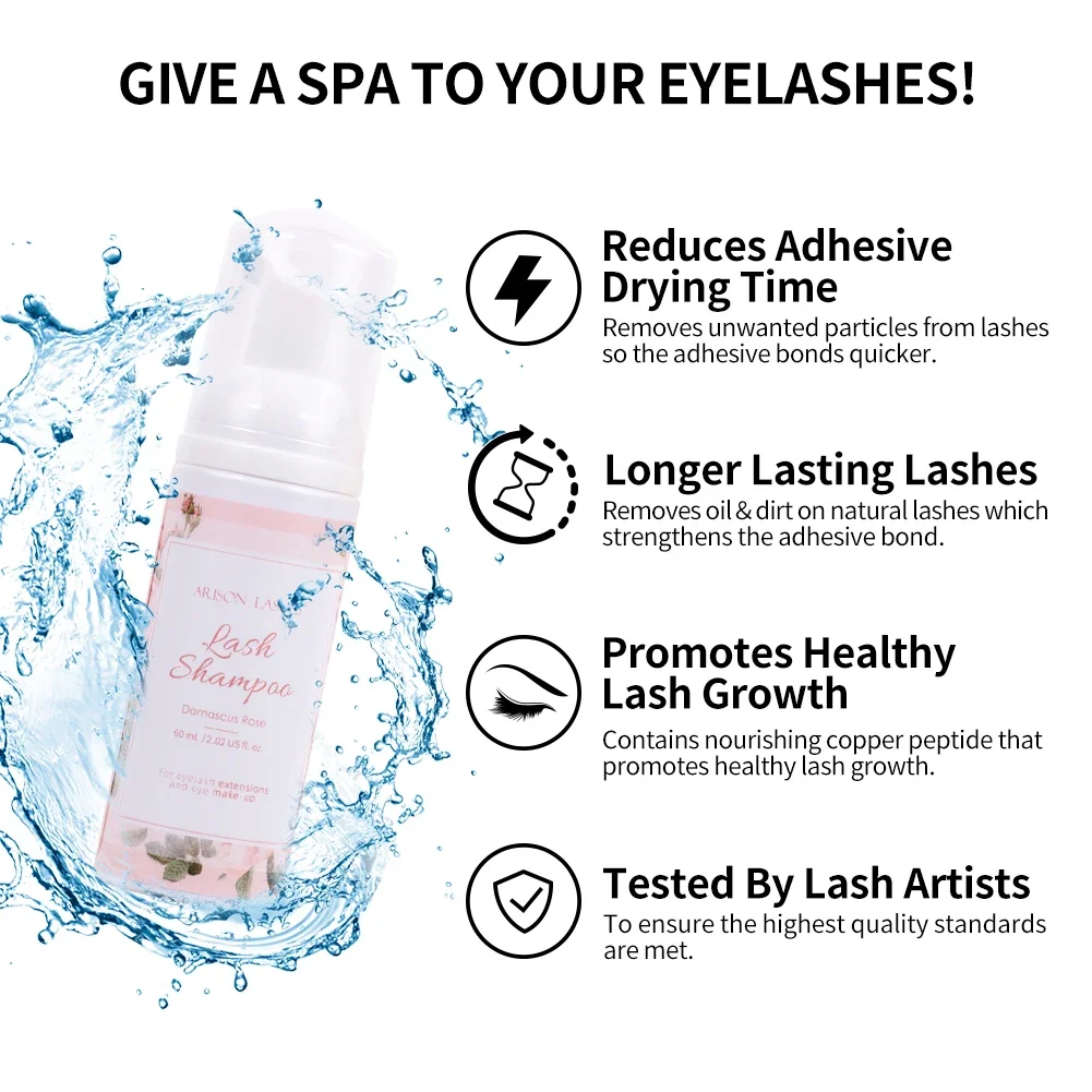 ARISON10 Bottles 60ml Eyelash  - مراجعة Eyelash Extension Foam Cleanser وسعره