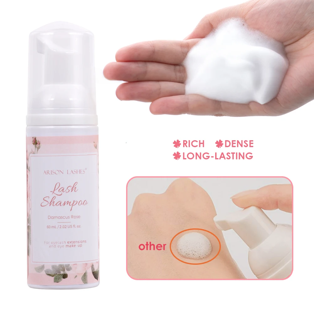 ARISON10 Bottles 60ml Eyelash  - مراجعة Eyelash Extension Foam Cleanser وسعره