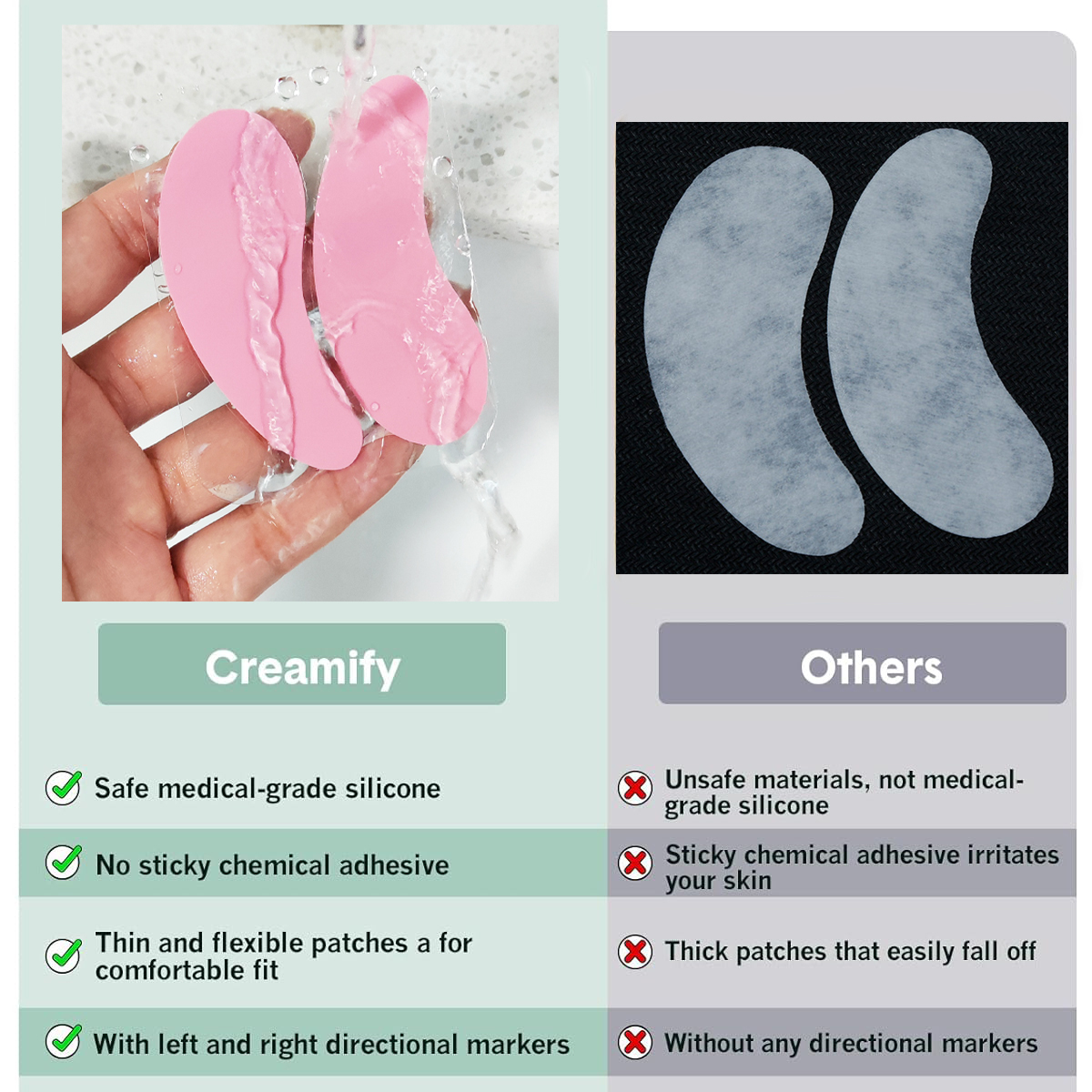 1Pair Reusable Eyelash Pads Si - مراجعة Eyelash Extension Glasses وسعره