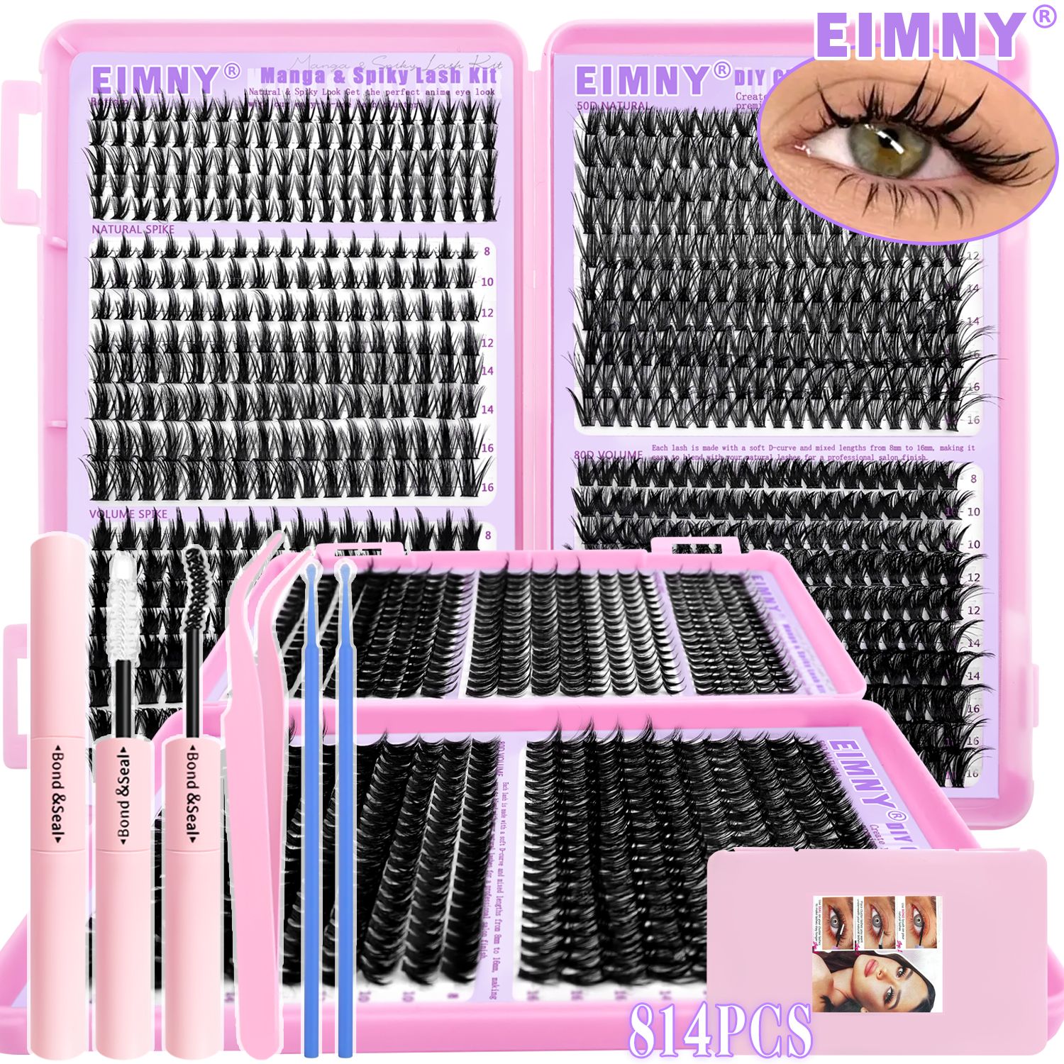 EIMMY 814PCS False Eyelash Set - مراجعة Eyelash Extension Kits وسعره