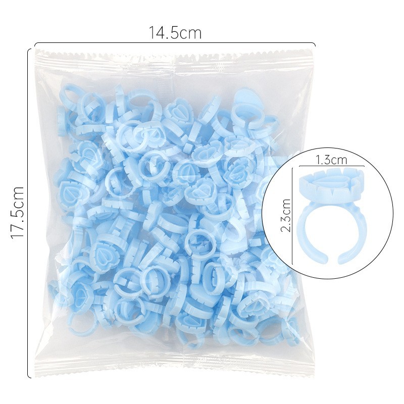 100Pcs Disposable Glue Ring Ho - مراجعة Eyelash Extension Maps وسعره