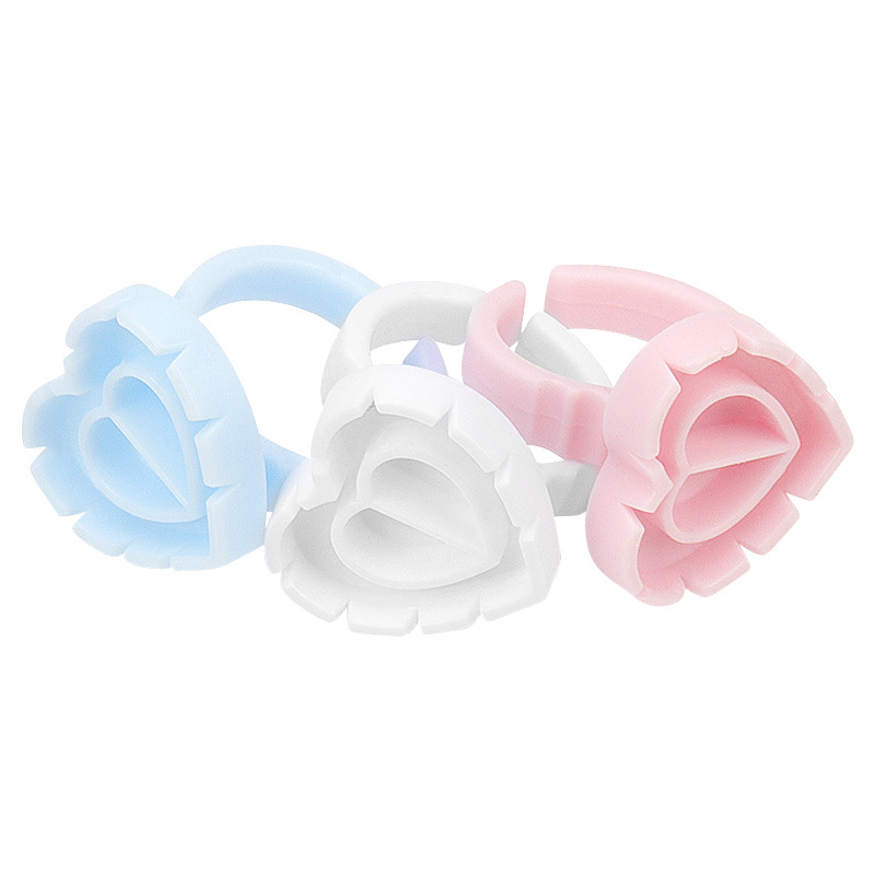 100Pcs Disposable Glue Ring Ho - مراجعة Eyelash Extension Maps وسعره