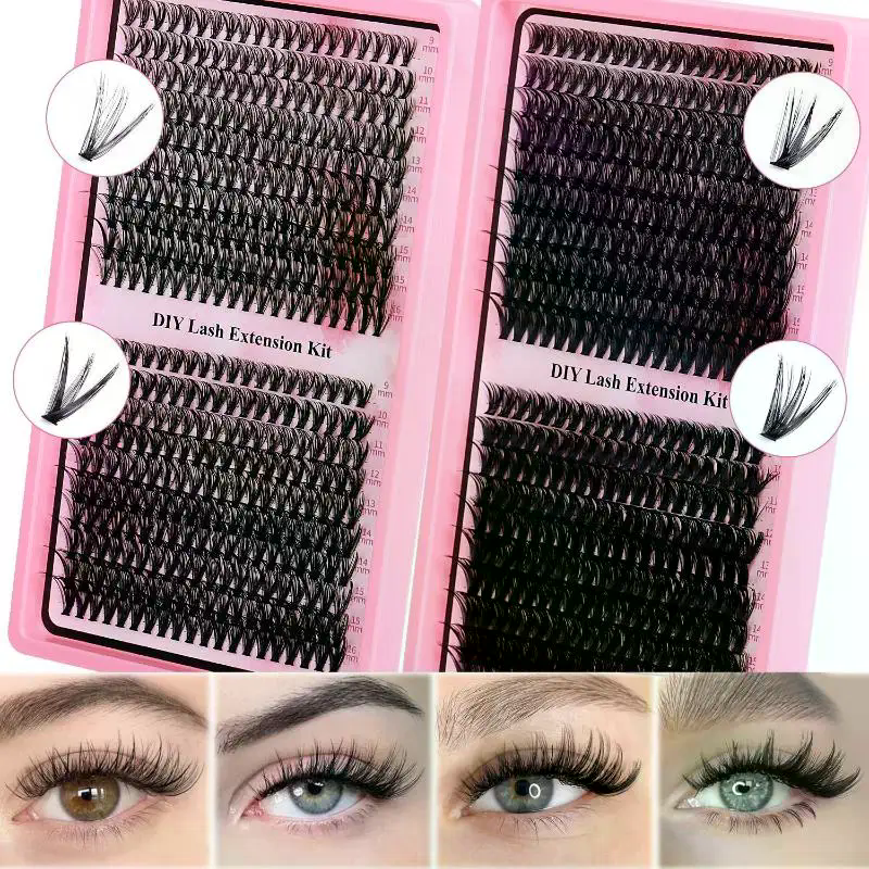 176/300/320/400Pcs Fluffy Eyel - مراجعة Eyelash Extension Kits وسعره