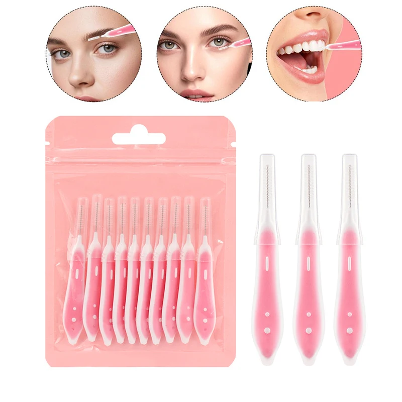10 Pcs Eyebrow Brushes Mini Br - مراجعة Lashes Eyelash Extension وسعره