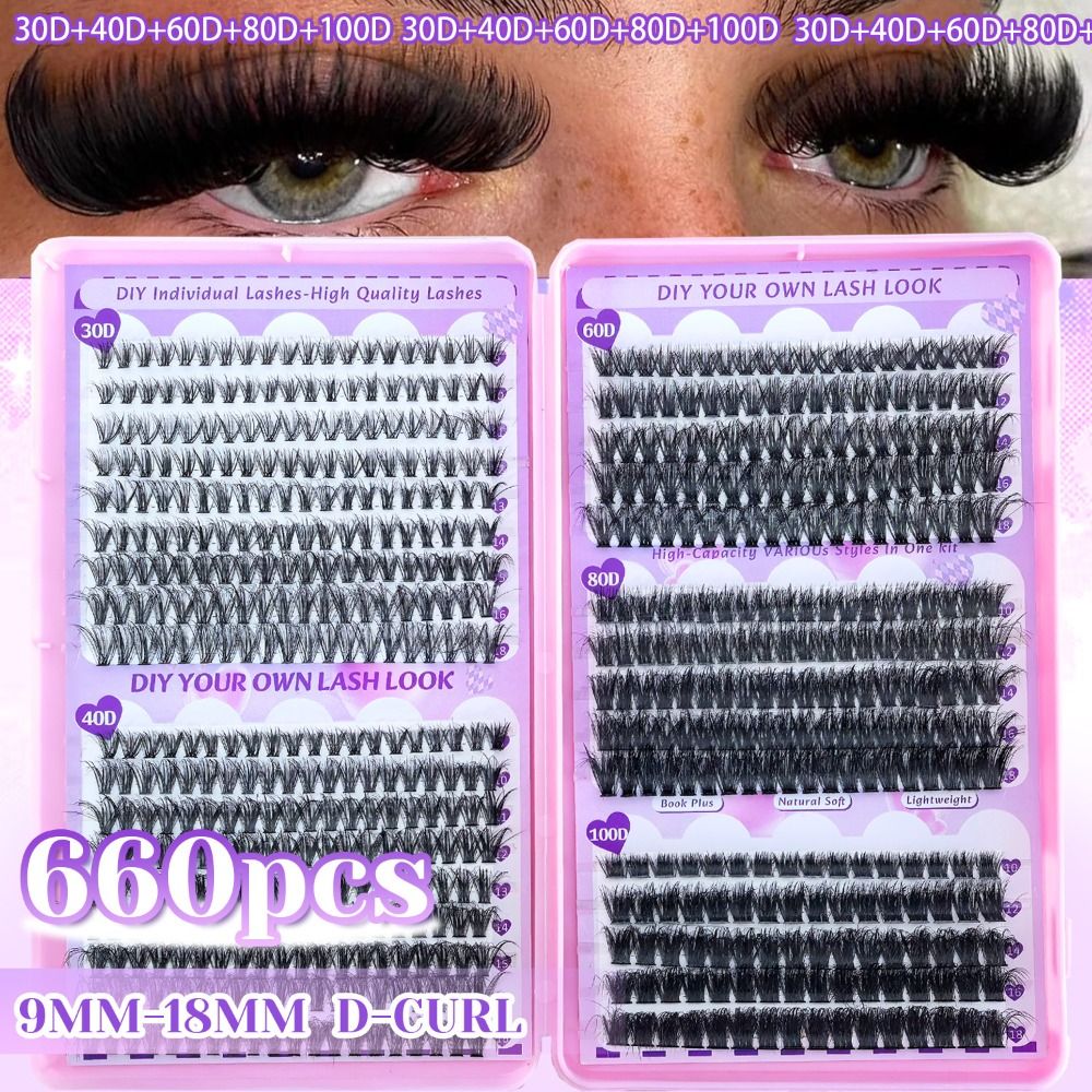 9-18mm Length False Eyelashes  - مراجعة Eyelash Extension Kits وسعره