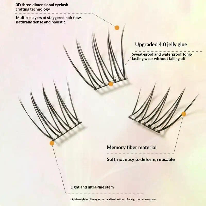 7 Rows Self-Adhesive Eyelashes - مراجعة Eyelash Extension With Glue وسعره
