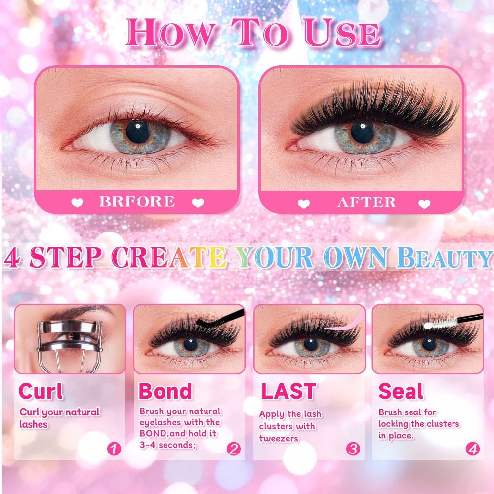 Natural Look False Eyelashes W - مراجعة Eyelash Extension Kits وسعره