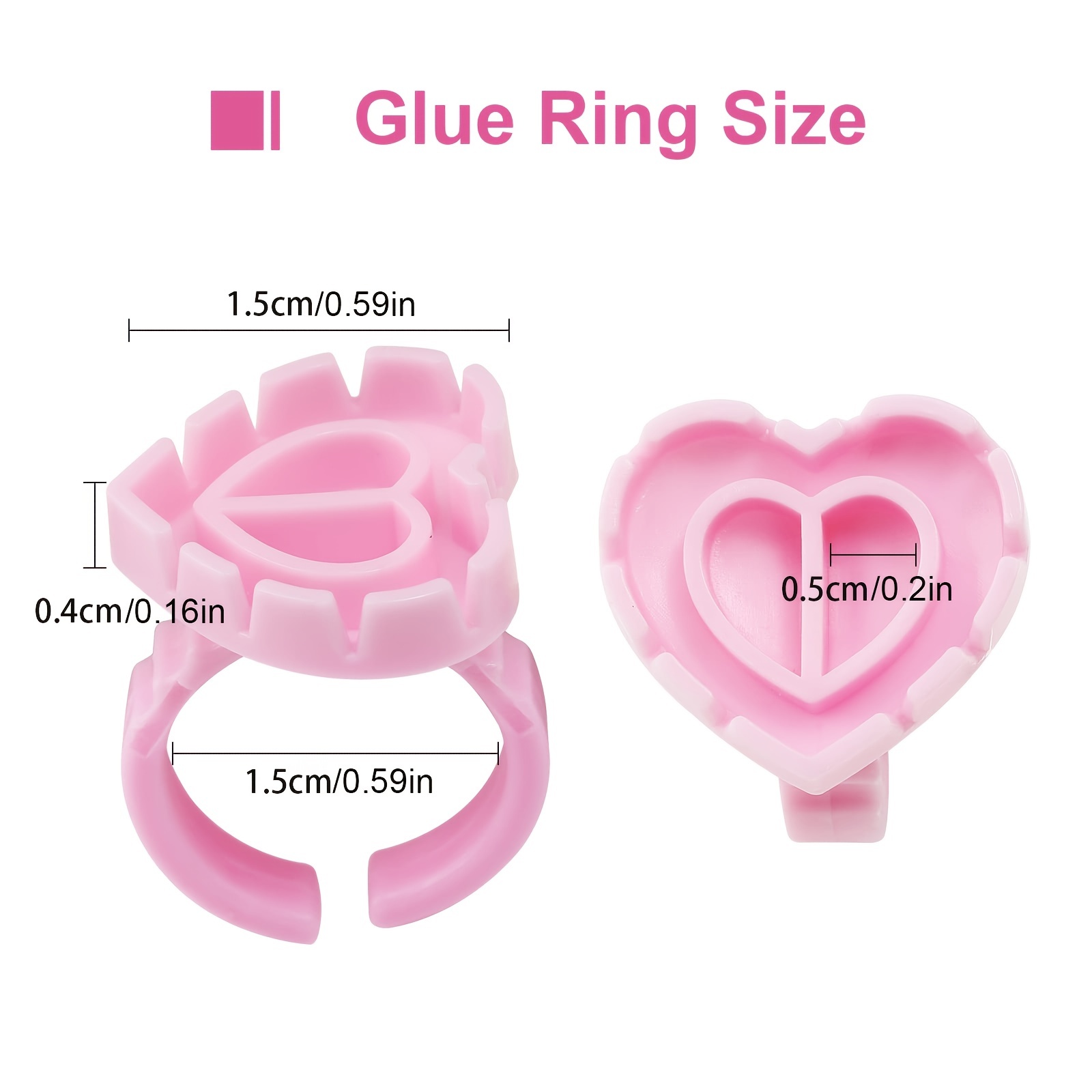 100PCSHeart Eyelash Glue Rings - مراجعة Eyelash Extension Maps وسعره