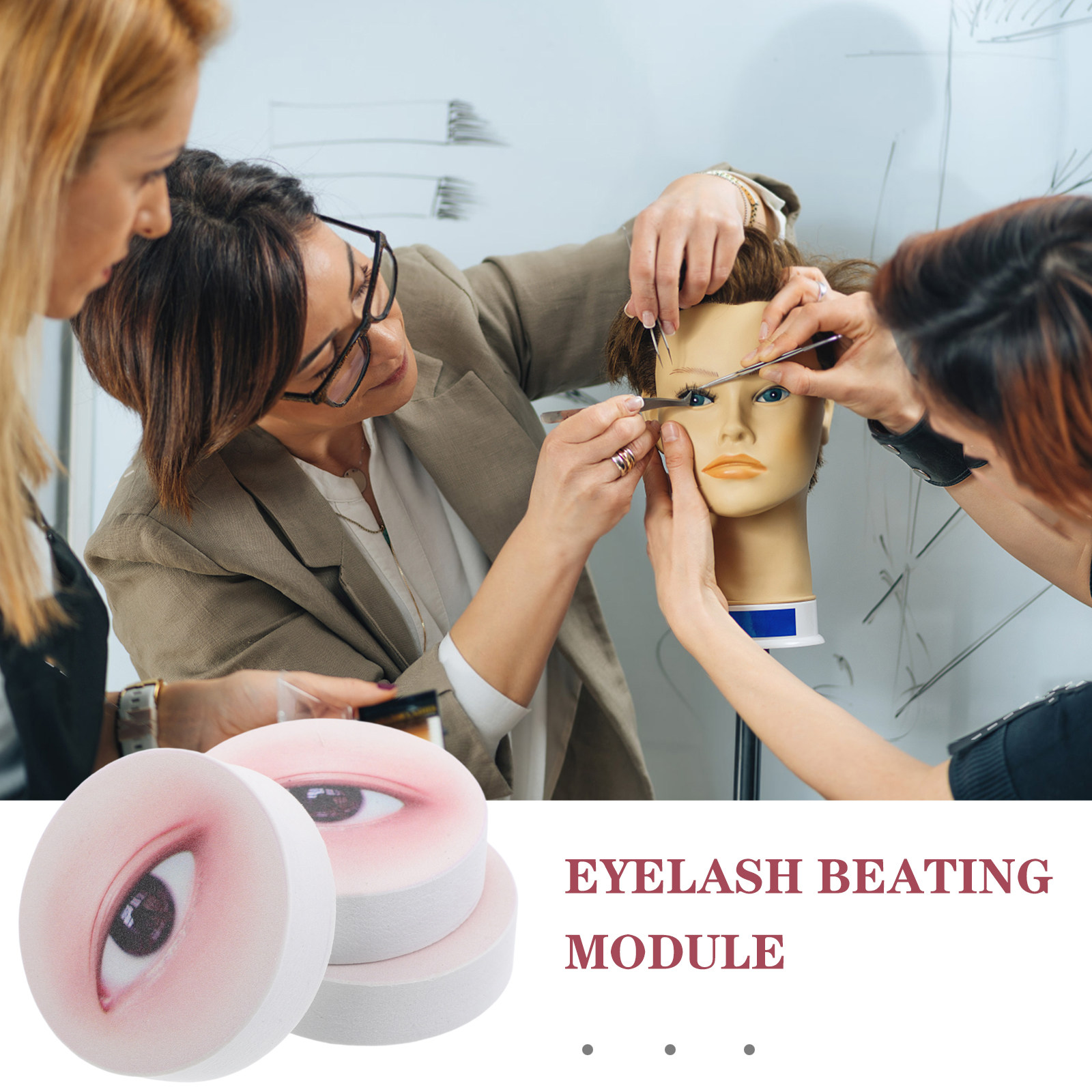3Pcs Training Head Eyelash Ext - مراجعة Lashes Eyelash Extension وسعره