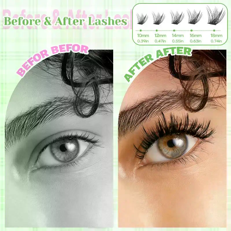 Natural Look False Eyelashes W - مراجعة Eyelash Extension Kits وسعره