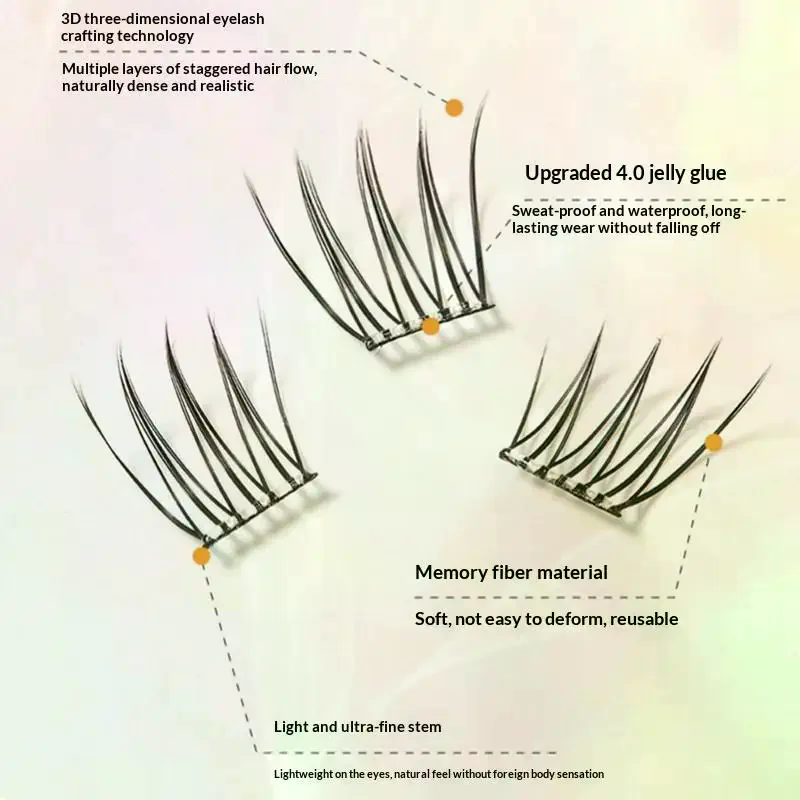 7 Rows Self-Adhesive Eyelashes - مراجعة Eyelash Extension With Glue وسعره