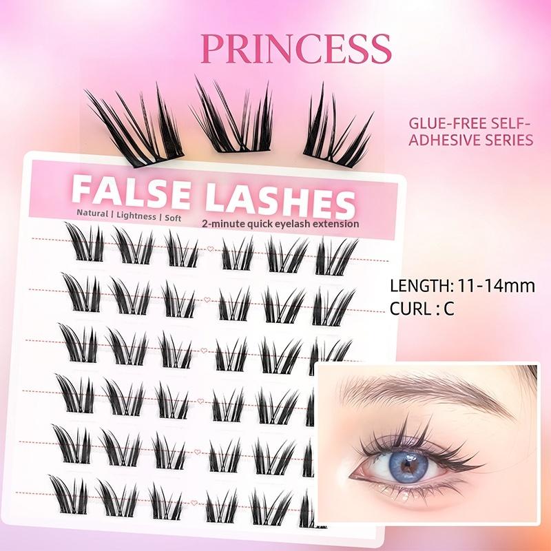 6 Rows Dense Natural False Eye - مراجعة Eyelash Extension With Glue وسعره